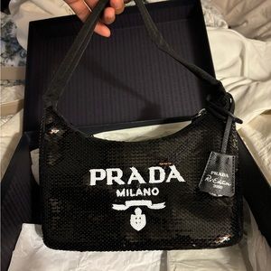 Prada sequin re edition 2000 mini shoulder bag